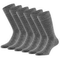 Apollo Merinowollen Sokken 6-pack Medium Grey Melange-35/38