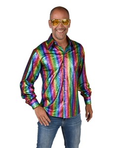 Disco Blouse Holografisch Regenboog