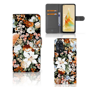 Hoesje voor OPPO Reno8 T 4G Dark Flowers