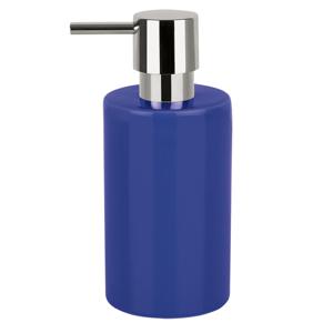 Luxe zeeppompje/dispenser Sienna - glans blauw - porselein - 16 x 7 cm - 300 ml