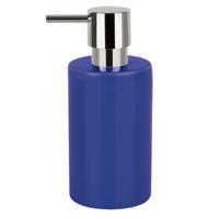 Luxe zeeppompje/dispenser Sienna - glans blauw - porselein - 16 x 7 cm - 300 ml - thumbnail