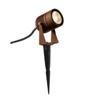 SLV TuinspotLed Spike 6w - 3000K - 8cm roestbruin - 1002203