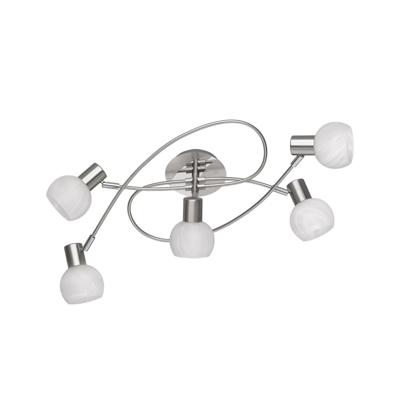 Trio Plafondlamp spotsAntibes Knot 5-lichts nikkel mat - R60175007