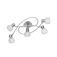 Trio Plafondlamp spotsAntibes Knot 5-lichts nikkel mat - R60175007