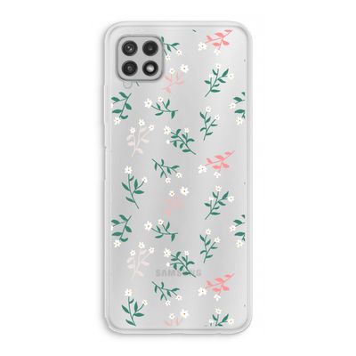 Small white flowers: Samsung Galaxy A22 4G Transparant Hoesje