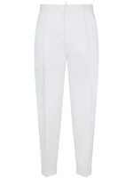 DSQUARED2 pantalon fuselé à design plissé - Blanc