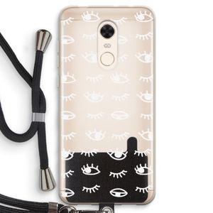 Eye pattern #3: Xiaomi Redmi 5 Transparant Hoesje met koord