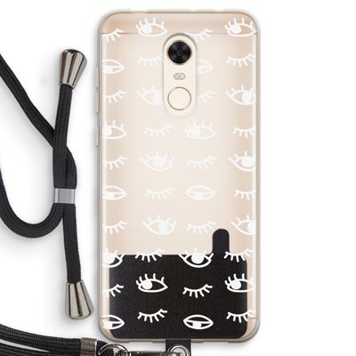 Eye pattern #3: Xiaomi Redmi 5 Transparant Hoesje met koord