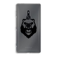 Angry Bear (black): Sony Xperia XZ2 Transparant Hoesje