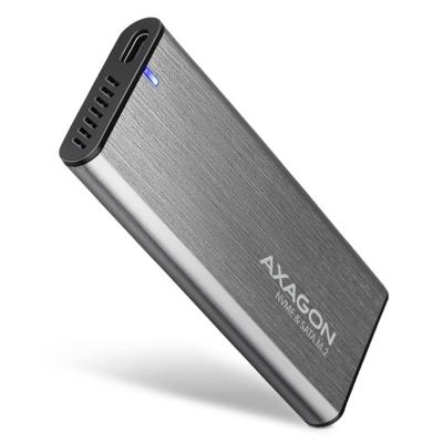 AXAGON EEM2-SG2 RAW BOX M.2 SSD-behuizing USB-C 3.2 Gen 2 10 GBit/s M.2 PCIe NVMe 2242, 2260, 2280 EEM2-SG2