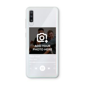 Music Player: Samsung Galaxy A70 Transparant Hoesje