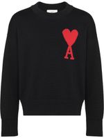 AMI Paris pull Ami de Coeur en maille intarsia - Noir