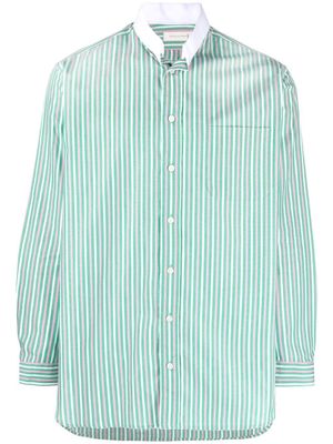 Mackintosh chemise rayée à design sans col - Vert