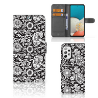 Samsung Galaxy A73 5G Hoesje Black Flowers