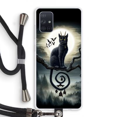 Moonlight Companions: Samsung Galaxy A71 Transparant Hoesje met koord