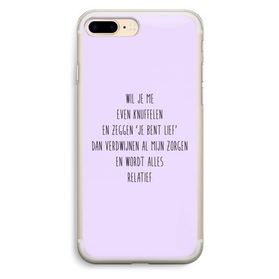 Relatief: iPhone 7 Plus Transparant Hoesje