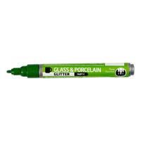 Creativ Company Glas- en porseleinstift glitter semi-dekkend - lichtgroen