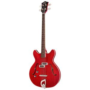 Guild Newark St. Collection Starfire I Bass LH Cherry Red linkshandige semi-akoestische basgitaar