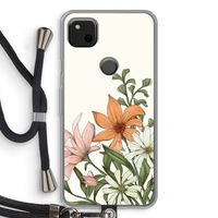 Floral bouquet: Pixel 4a Transparant Hoesje met koord