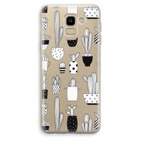 Cactusmotief: Samsung Galaxy J6 (2018) Transparant Hoesje
