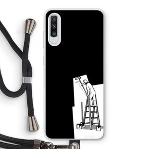Musketon Painter: Samsung Galaxy A70 Transparant Hoesje met koord