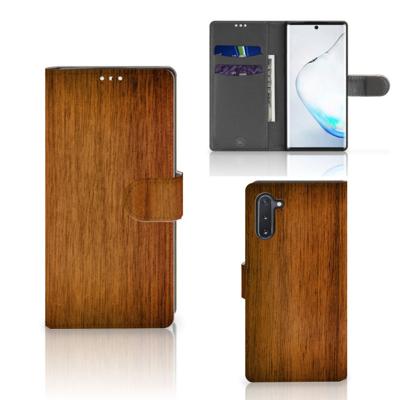 Samsung Galaxy Note 10 | Book Style Case | Donker Hout