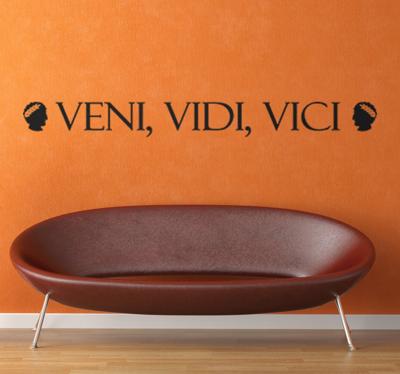 Muursticker Veni Vidi Vici