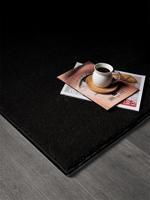Vloerkleed Montana effen Zwart-Ø 120 cm
