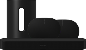 Sonos Beam Gen2 Zwart + 2x Era 300 Zwart  + Sub Mini Zwart