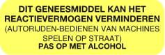 Blockland Strooketiket reactievermogen geel 30 x 10mm
