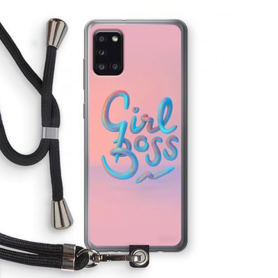 Girl boss: Samsung Galaxy A31 Transparant Hoesje met koord