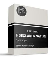 Splittopper Hoeslaken - Satijn - Creme - 180x200 cm - Creme - Presence - Dekbed-Discounter.nl