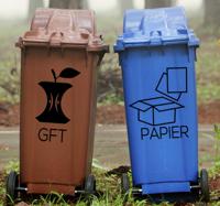 Container sticker papier en afval