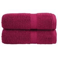 VidaXL Premium washandjes solund 2 stuks bordeaux 30x30cm 600 g/m²