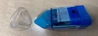 Bruynzeel gum en puntenslijper met opvangbakje blauw