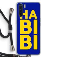Habibi Blue: Oppo A91 Transparant Hoesje met koord