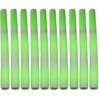 10x Partystaven met groen LED licht 48 cm