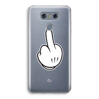 Middle finger white: LG G6 Transparant Hoesje