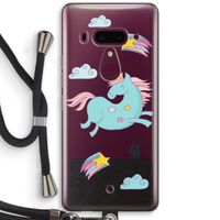 Vliegende eenhoorn: HTC U12+ Transparant Hoesje met koord