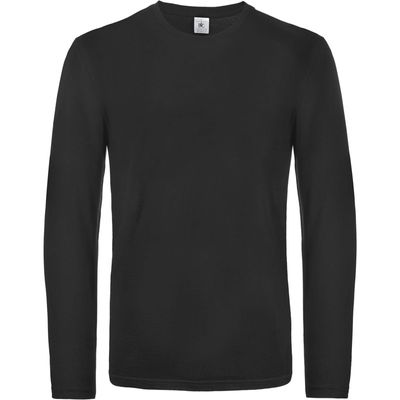 Basic longsleeve shirt zwart voor heren