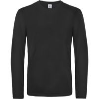 Basic longsleeve shirt zwart voor heren 2XL  - - thumbnail