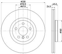 Remschijf 8DD355122641