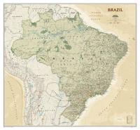 Wandkaart 20611 Brazil - Brazilië, politiek & antiek, 104 x 97 cm | National Geographic