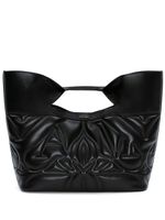 Alexander McQueen sac cabas à logo Seal brodé - Noir - thumbnail