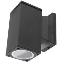LED Tuinverlichting - Wandlamp Buiten - Aigi Wally Down - GU10 Fitting - Vierkant - Mat Zwart - Aluminium - Philips - CorePro 830 36D - 4.6W - Warm Wit 3000K
