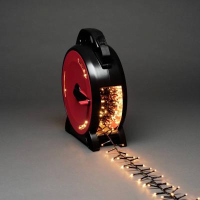 Konstsmide 3850-800 Lichtketting Buiten Energielabel: E (A - G) werkt op het lichtnet Aantal lampen 1200 LED Barnsteen Verlichte lengte: 26.38 m Haspel