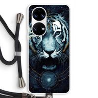 Darkness Tiger: Huawei P50 Transparant Hoesje met koord