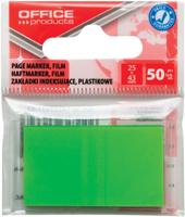 OFFICE products index, 25 x 43 mm, ophangzakje van 50 tabs, groen