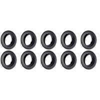 Set van 10 Inbouwspots GU10 - Zwart Aluminium - Kantelbaar Ø82mm