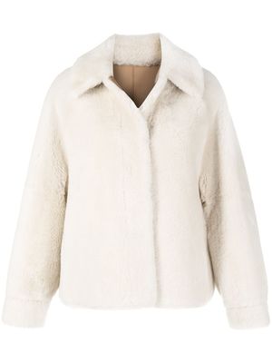 Goen.J veste en peau lainée - Blanc